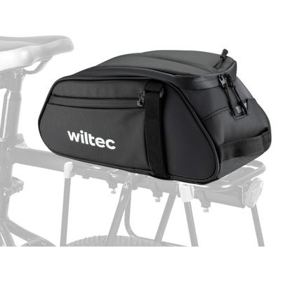 Wiltec - Gepäckträgertasche schwarz, Fahrradtasche Gepäckträger 8 l Stauraum, Gepäcktasche mit Image