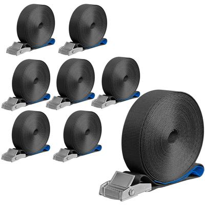 Stahlwerk - Spanngurt 8er Set 8 m x 25 mm lc 250 daN Befestigungsriemen Zurrgurt Image