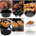 Einfeben - Accessoires pour friteuse à air chaud, set de 12 pièces, support pour friteuse à air