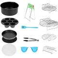 Einfeben - Accessoires pour friteuse à air chaud, set de 12 pièces, support pour friteuse à air