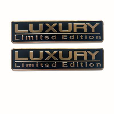 TEMU 2pcs Luxury Edition Metal Stickers - Elegant Car Decals For Trunk, Tailgate, Side Panels - Universal Fit For Luxury Vehicles, Car Customization | Elegant Car Decals | Metallic Finish Image