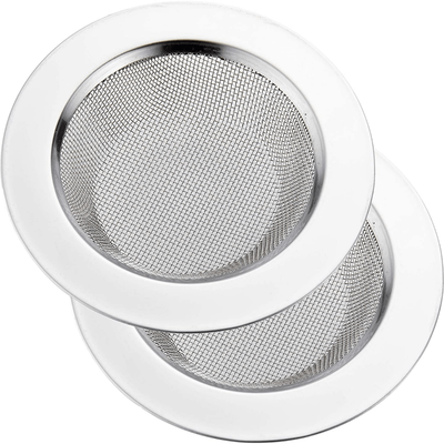 TEMU 2pcs Stainless Steel Kitchen Sink Filters, 4.5-inch Diameter Wide Rim Drain Strainers With Magnetic Attachment For Sinks, Rust-resistant And Easy To Clean, Kitchen Sink Accessories Image