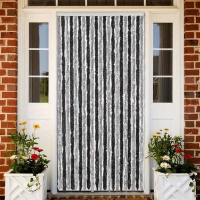 TEMU Fly Curtain Gray And Black 90x220 Cm Chenille Image