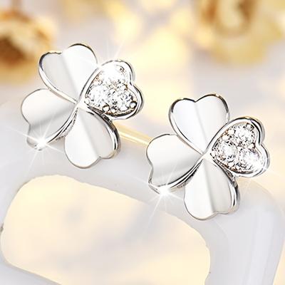 TEMU 1.4g 2pcs S925 Hypoallergenic High-quality Copper Elegant Earrings - Luxurious Style Suitable For , Parties, And Weddings Image