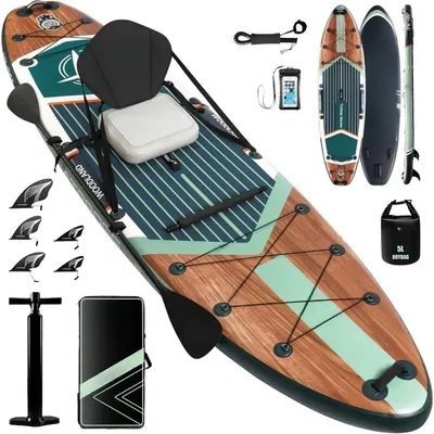 Inflatable Paddle Board, 500lbs Extra Wide Stand Up Paddleboard for Adults with Premium SUP