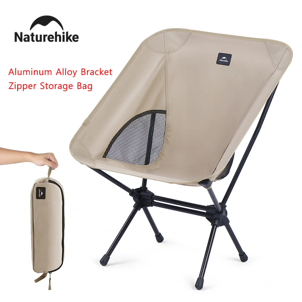 Naturehike 2025 Strandstuhl für den Außenbereich, ultraleicht, verbreiterter Klappstuhl, hohe Belastung, faltbarer Picknickstuhl, Reisen, Camping, Angeln Image