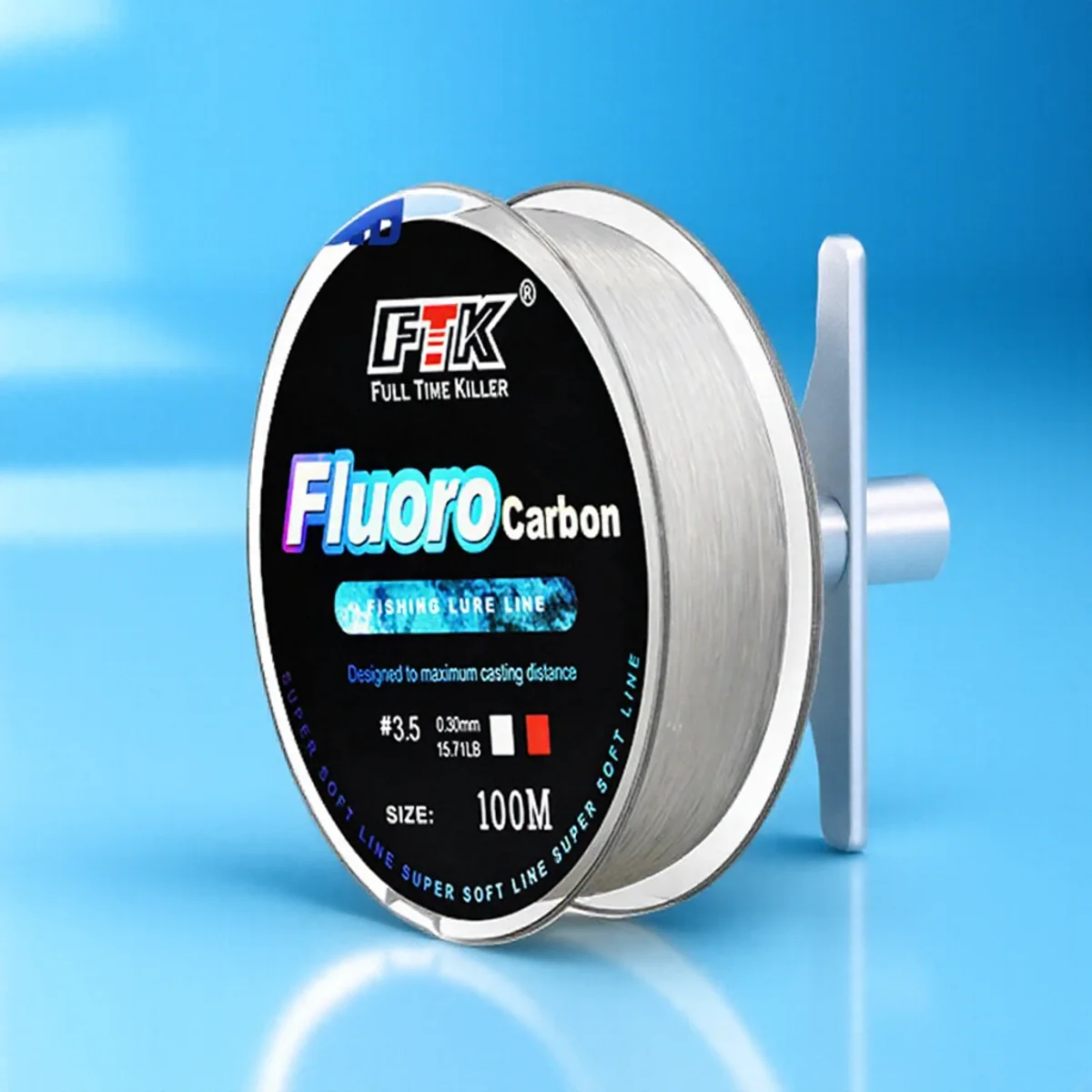 Fluorkohlenstoff-Angelschnur, 100 m, Kohlefaser-Monofilament-Vorfachschnur, 4,13 lb-34,32 lb, sinkende Schnur zum Karpfenangeln Image
