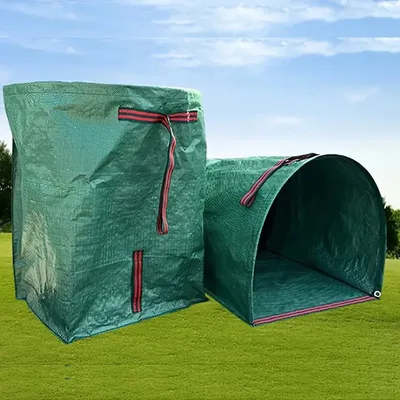 1pc Semi-Circular Garden Leaf Collection Bag, Garden Dust Collector Reusable Yard Bag, 150L/270L Leaf Garbage Bag