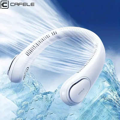 CAFELE Portable Neck Fan Wearable Bladeless Fan Sound-off Air Blower For Outdoor Sports Camping Cycling Cooling Fan Third Gear
