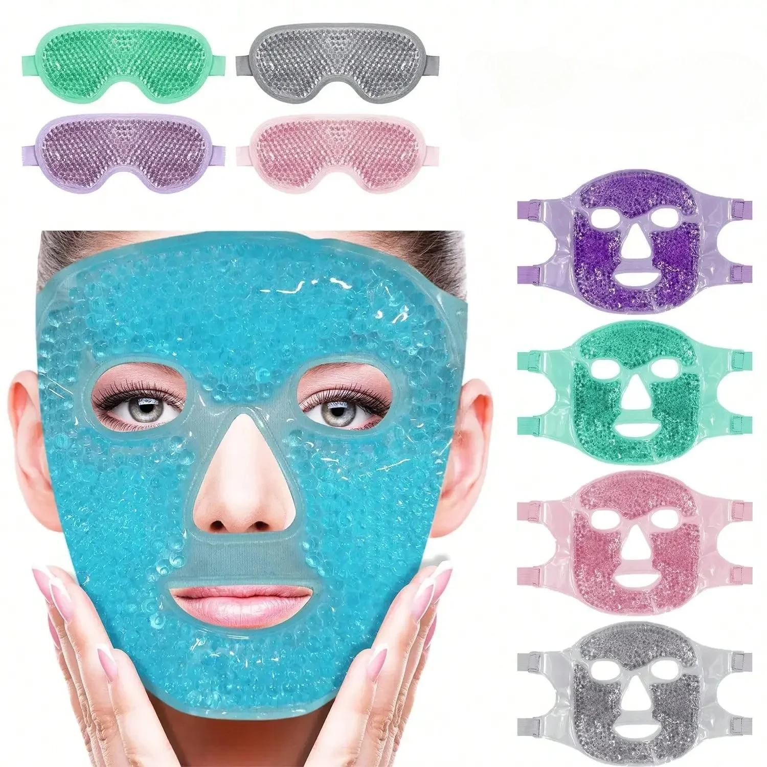 Gel Cooling Ice Gesicht Augenmaske Gesichtsmaske Heiß Kalt Kompresse Pack Gel Perle Kaltes Gesicht Augenmaske Eis Pack Kompresse Schlafendes Gesicht SPA Image