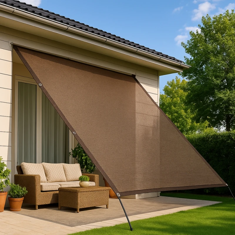 Outdoor-Garten-Schattenstoff, UV-Schutz, Sonnensegel, Baldachin, wasserdichtes Sonnenschutznetz für Terrasse, Hinterhof, Pergola Image