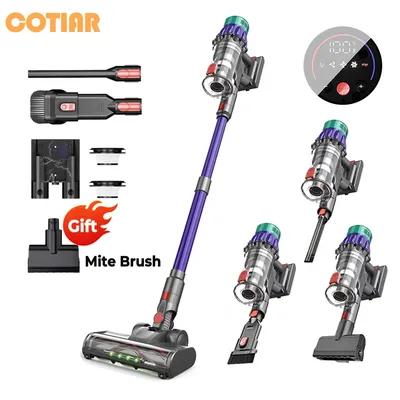 COTIAR V22 650 W 55 kPa Akku-Staubsauger mit hoher Saugkraft, bürstenloser Heimgebrauch, 1,2 l Fassungsvermögen, LED-Anzeige, Bodenteppich Image