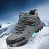Herbst und Winter Herrenschuhe Wanderschuhe Baumwollschuhe High-Top Lederoberfläche plus Samt verdickt warm große Größe Outdoor