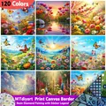 Farfalla Paesaggio Dipinti con diamanti Resina 120 colori 5d Fai da te Trapano completo Mosaico Fiore Kit artigianale decorativo per la casa Strass