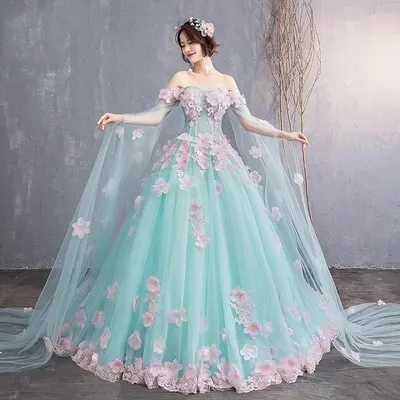Grüne Quinceanera-Kleider mit Umhang, Prinzessin, Vestido de 15 Jahre, Ballkleid, Spitze, 3D-Blume, Image