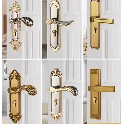 Apartment Room Wood Door Lock Set House Anti-theft House Interior Door Bedroom Furniture Security Lock For Home Doors With Key