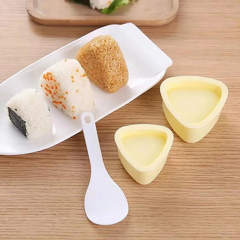 1Pc Neue DIY Sushi Mold Onigiri Reis Ball Lebensmittel Drücken Dreieckige Sushi Maker Mold Japanischen Hause Küche Bento Zubehör Werkzeuge Image