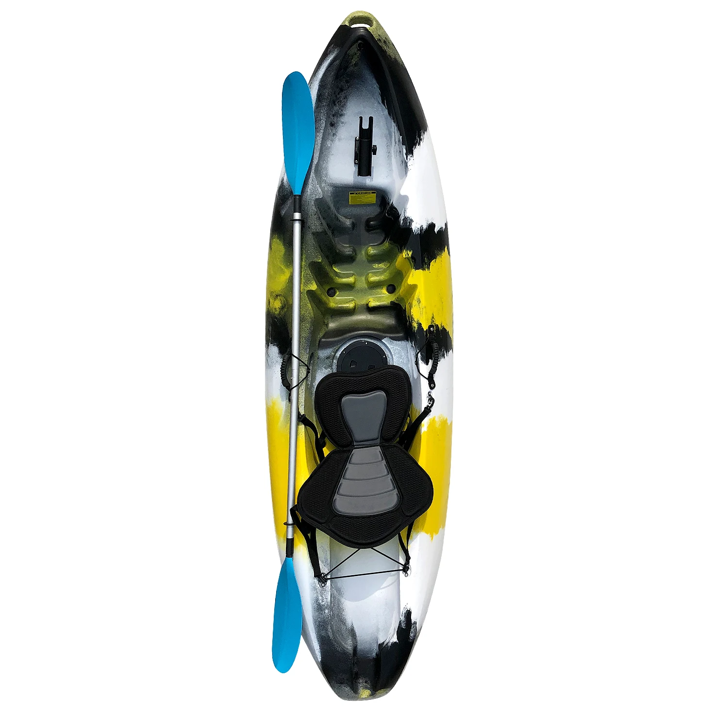 Ein-Personen-Pedal-Angelkajak mit Paddel, langlebiger PE- und Kunststoffrumpf für den Flussgebrauch Image