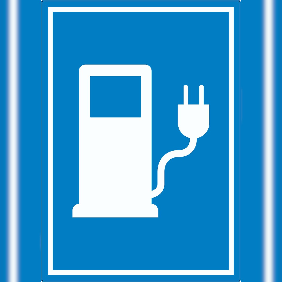 HB-Druck Stromtankstelle Aufkleber Elektrofahrzeug A1 (594x841mm) Image