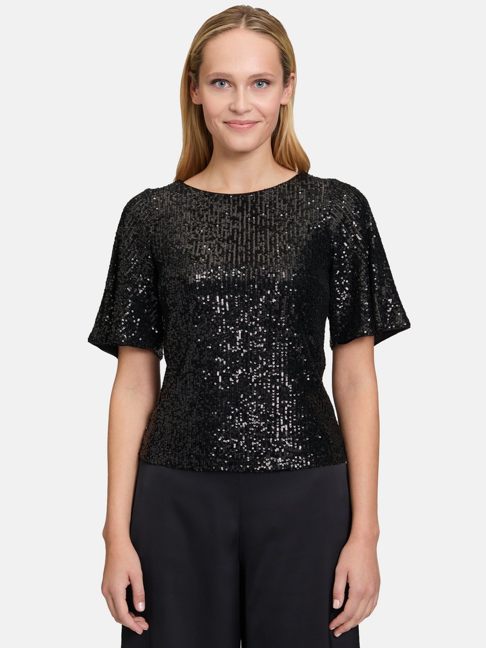 Vera Mont Pailletten-Bluse Damen schwarz, 40 Image