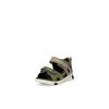 Lauflernschuh ECCO "MINI STRIDE SANDAL", Kinder, Gr. 24, olivgrün, taupe, Leder, casual, Schuhe, Sandale, Sommerschuh, Urlaubschuh mit Klettverschlüssen