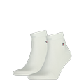 Kurzsocken TOMMY HILFIGER "TH MEN QUARTER 2P", Herren, Gr. 43-46, weiß, Baumwollmischung, normal, Socken, weicher, elastischer Rippenbund, klassisches Tommy Hilfiger Logo, Topseller