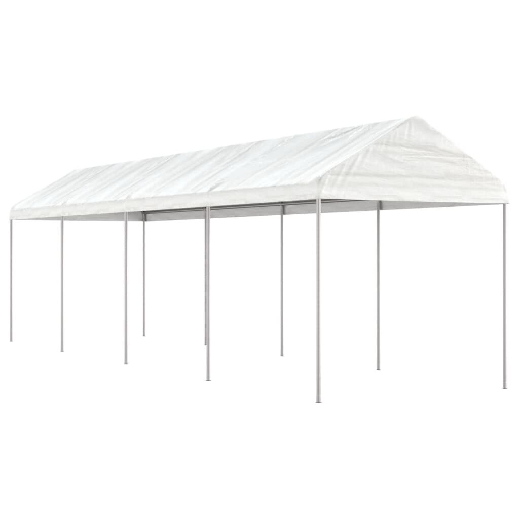 vidaXL Pavillon mit Dach Weiß 8,92x2,28x2,69 m Polyethylen Image