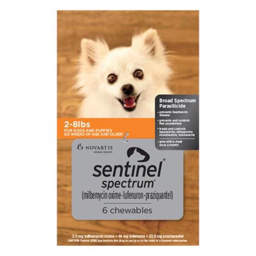 Sentinel Spectrum Kausnacks für Hunde 2-8 Lbs (Orange) 12 Kausnacks