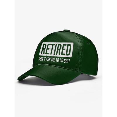 Men's Funny Black Baseball Cap with Retired Print – Adjustable Cotton Hat for Retirees, Casual Outdoor Wear and Gag Gifts