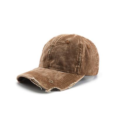 Men's Vintage Distressed Denim Baseball Cap – Adjustable Washed Cotton Hat for Outdoor Sports, Travel and Casual Wear