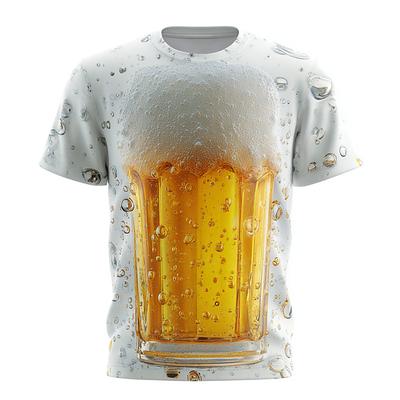 Oktoberfest Men's Beer T Shirt Short Sleeve T shirt 3D Print Crew Neck Shirt Exaggerated Designer Party Street Casual White 1 Yellow White 2 Summer Spring Clothing Apparel S M L XL XXL XXXL 4XL