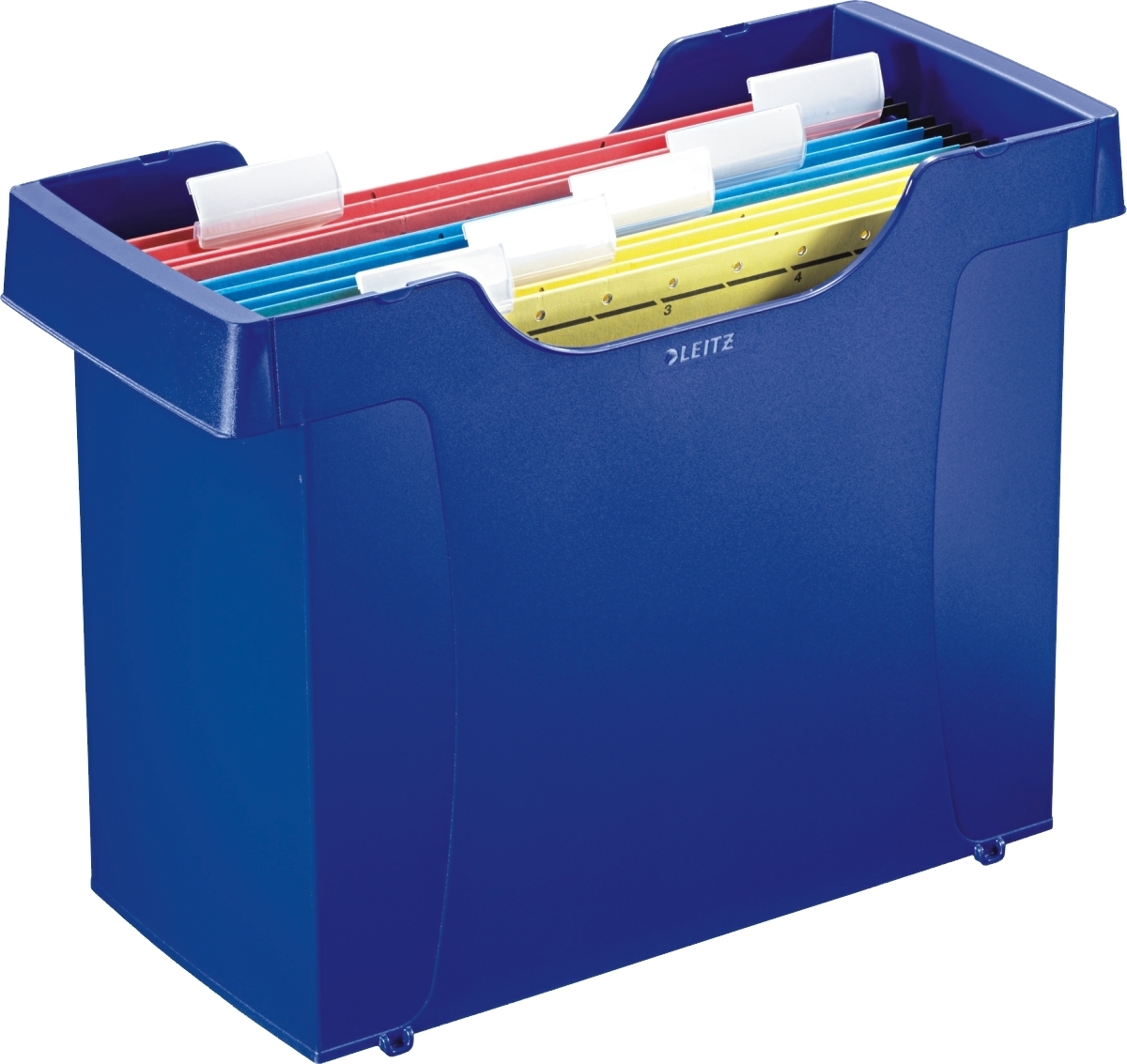 LEITZ Hängemappenbox Mini-Aktei Plus A4 blau Packung mit 4 Stück Image