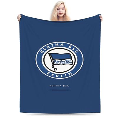 TEMU Bsc Berlin Anime-themed Flannel Blanket, Soft Warm Knit Fabric Throw, Polyester 100% Couch Bed Travel Nap Camping Blanket, Perfect Gift Image