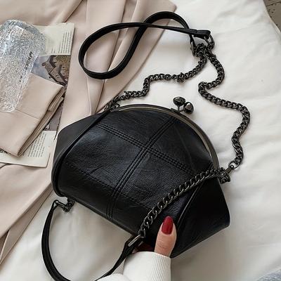 TEMU Quilted Crossbody Bag For Women - , Detachable Shoulder Strap, Elegant Design For Shopping, Office, And Dating, Office Commuting Bag | Quilted Texture | Polyester Lining, Purse Crossbod Image