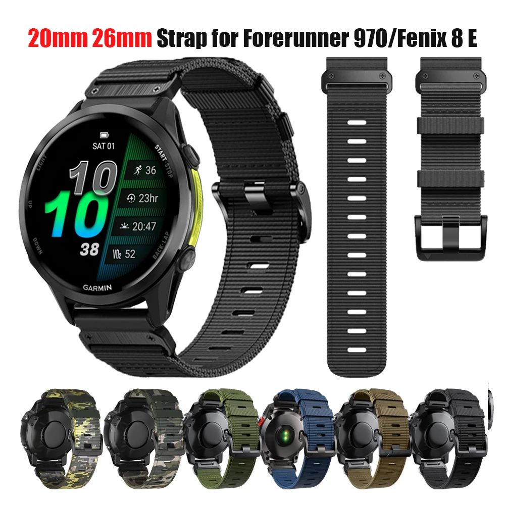 Nylonarmband für Garmin Fenix 8 E 51 mm/Forerunner 970 965 Band Instinct 3 2X/Enduro3/Epix QuickFit Armband 22 mm 26 mm Zubehör Image