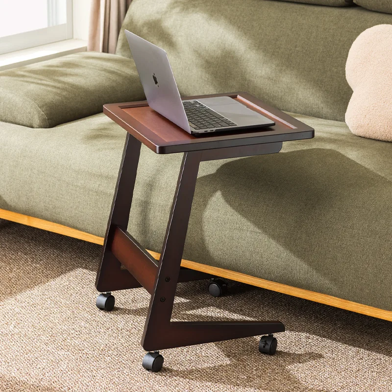 Sofa-Beistelltisch, abnehmbarer Tisch mit Rollen, Couchtisch, kleine Wohnung, Haushalt, quadratischer Eck-Computer-Nachttisch