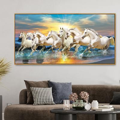 TEMU 1pc Art Sunset Canvas Poster, Frameless Ink Art Print For Living Room, Bedroom, Office, Decor, Indoor/outdoor Wall Art, Creative Arts Wall Painting Gift Image
