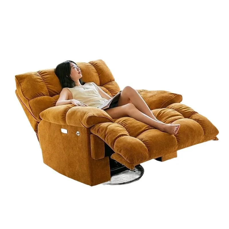 Rotierendes, faules Sofa, verstellbares Einzelsofa, elektrischer Massage-Schaukelstuhl