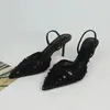 2023 sommer High Heels Frauen Schuhe Helle Pailletten Mesh Vintage Party Pumps Luxus Designer