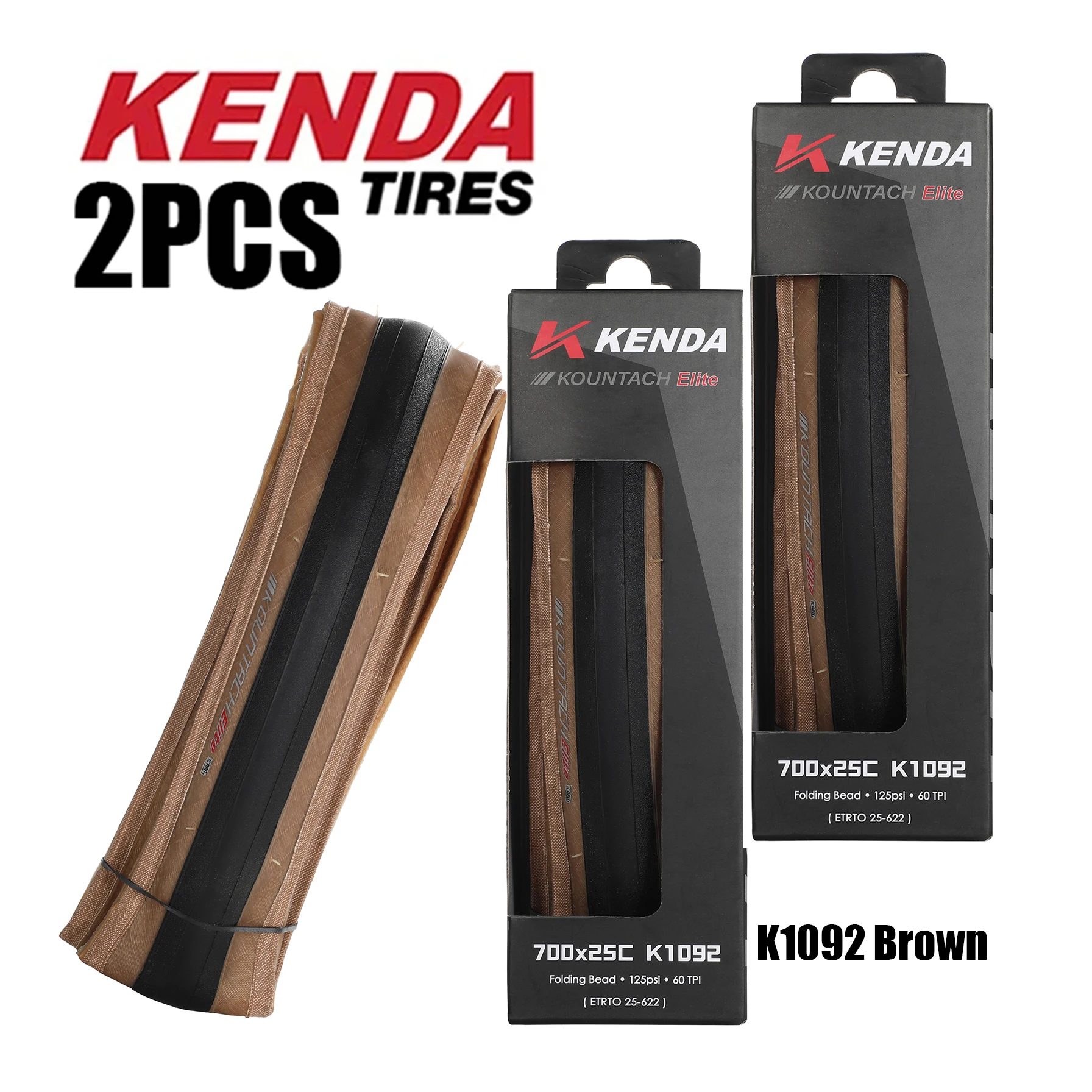 2PCS KENDA Fahrradreifen K1018/K925/K1092 700x25C/28C Rennrad Drahtreifen - Faltbare Gravel-Fahrradreifen Image