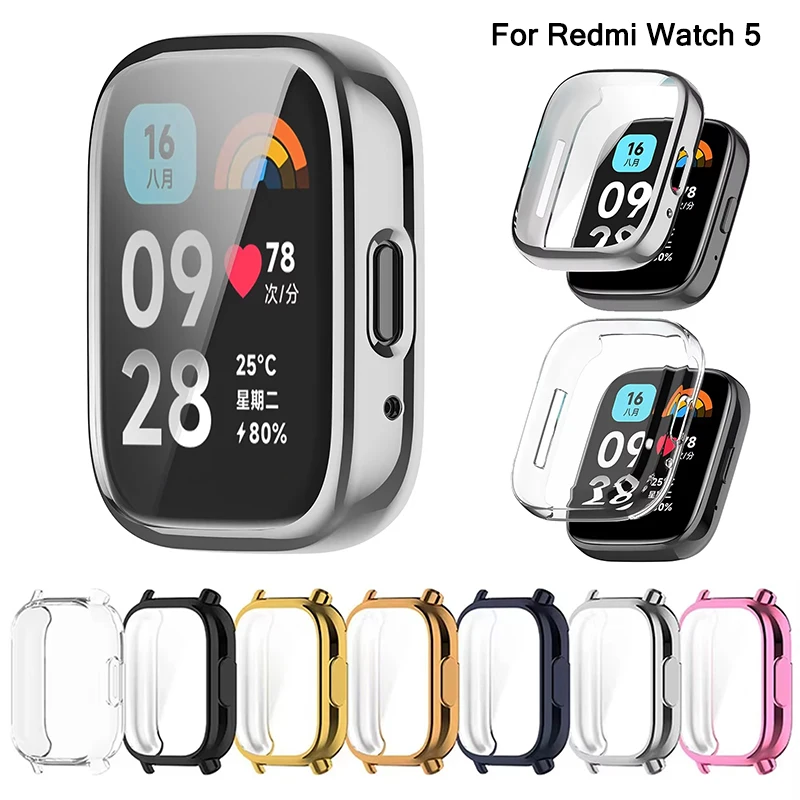 Custodia protettiva per schermo in TPU per Xiaomi Redmi Watch 5 Custodia protettiva per smartwatch per Redmi Watch 5 Active/Lite Guscio paraurti
