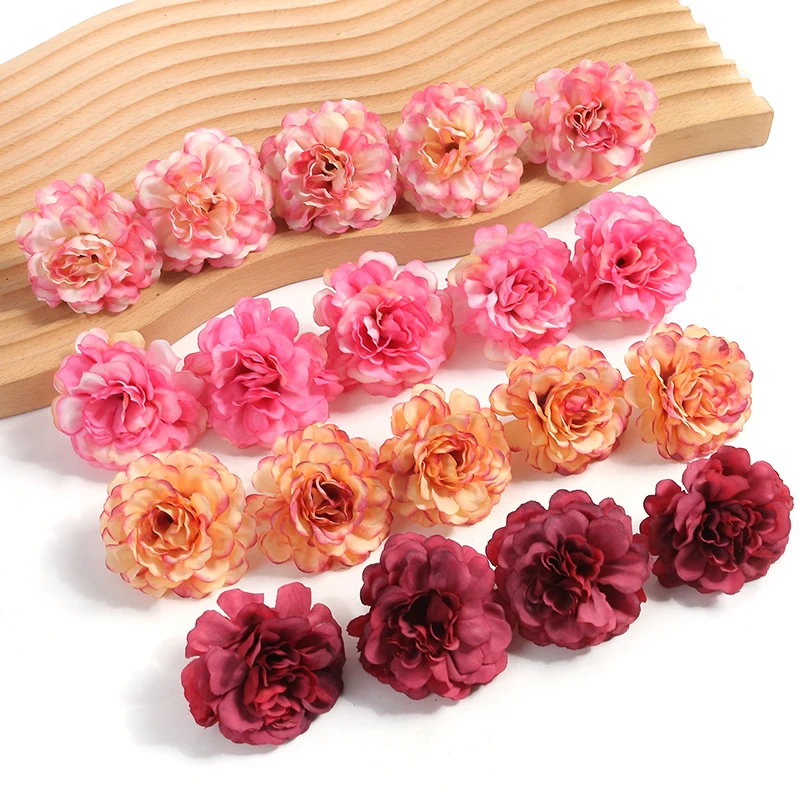 10/20 Stück Rosen-Kunstblumen, 4,5 cm, gefälschter Blumenkopf für Hochzeit, Hochzeit, Dekoration, Heimdekoration, DIY-Blumenstrauß, Girlande, Zubehör Image