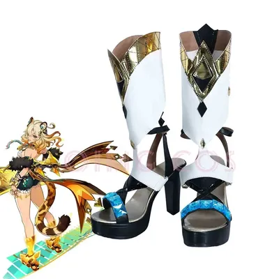 Genshin Impact Xilonen Cosplay Schuhe Anime Chinesischer Stil Halloween für Frauen Spiel Image