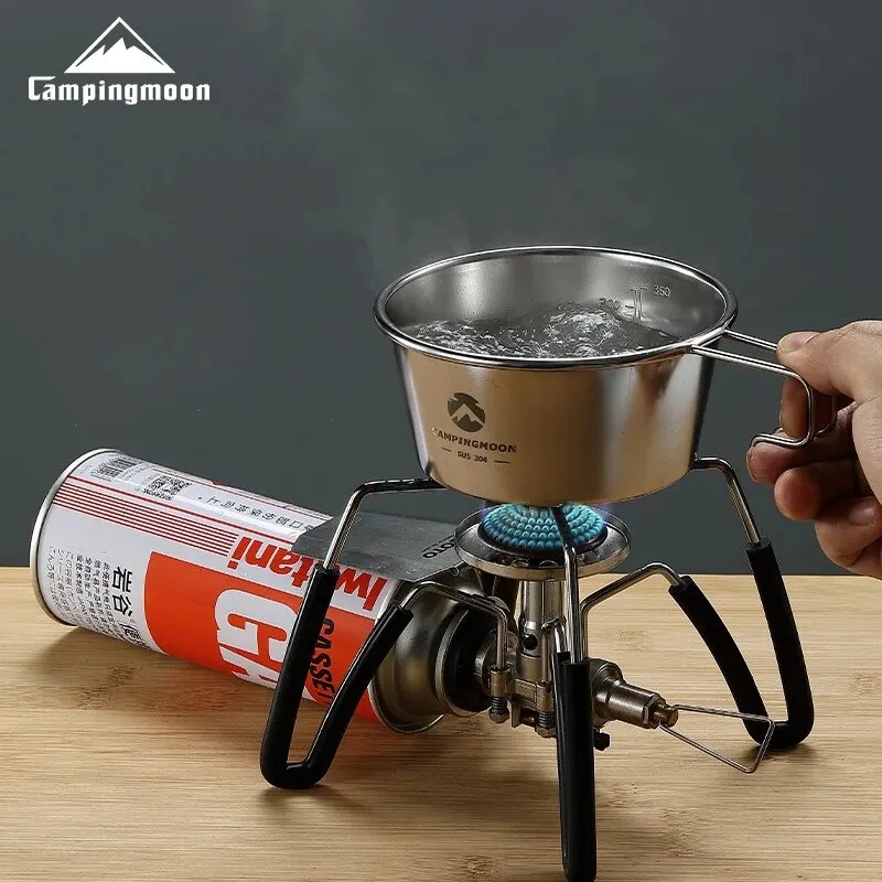 CAMPINGMOON Outdoors S360 Syrah-Becher aus Edelstahl mit großem Fassungsvermögen, Campingschalen, kann beheizt werden, Syrah-Schüssel, 450 ml Image