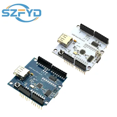 Der USB Host Shield ist mit dem Entwicklungsplatinenmodul Google ADK für das UNO MEGA MAX3421 kompatibel Image