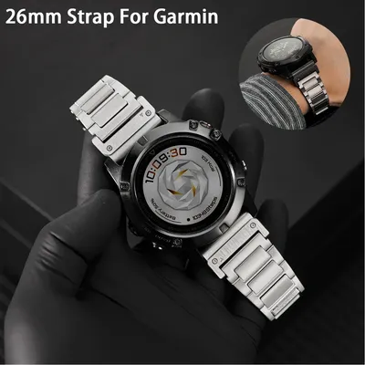 Edelstahlarmband für Garmin Fenix 8 7 Pro 7X 6X 5X 8X Plus Metallarmband für Garmin Tactix 8 9 7 Epix Pro QuickFit Armband