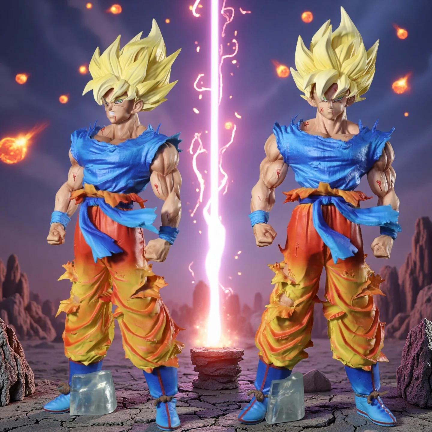 27 cm Doppia testa in Dragon Ball Z Son Goku Figura Super Saiyan Son Goku Action Figures Collezione di statue in PVC Modello regalo Giocattoli