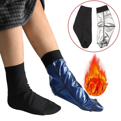 1 Paar Sauna-Socken, Gewichtsverlust, Schwitzen, heiße thermische Fettverbrennungssocken, Shapewear, Fuß-Sweatsuit, Former, Fußriss-Prävention Image