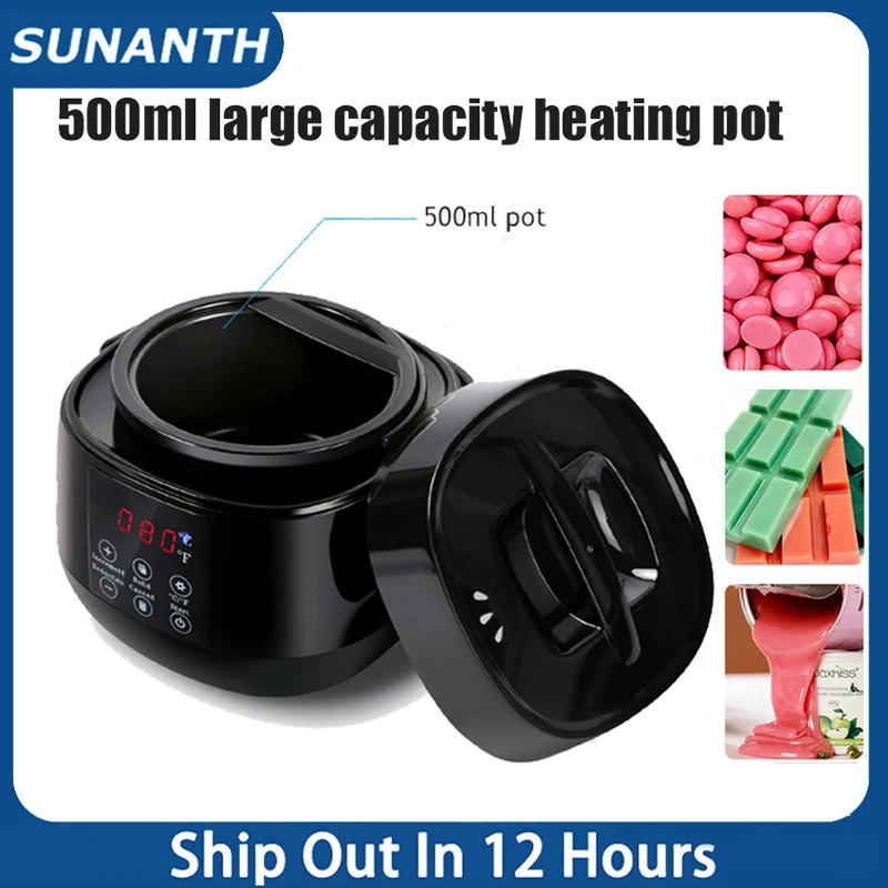 500ML Wachs Heizung Für Haar Entfernung Wachs Schmelzen Wärmer Topf mit LCD Temperatur Display Harte Wachs Schmelzer Professionelle werkzeug Image