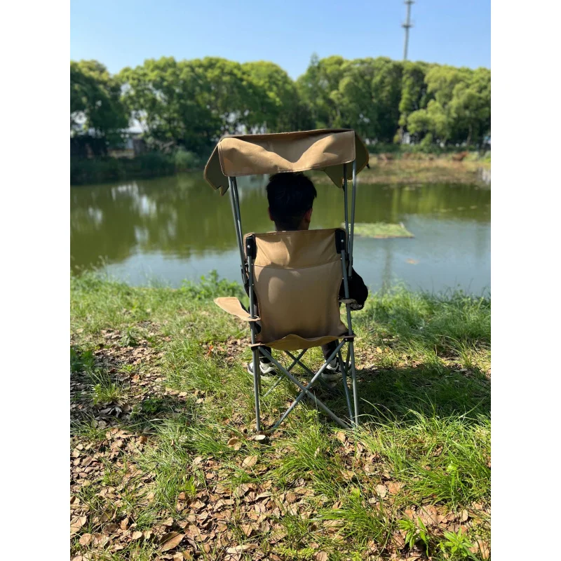 Angeln Stuhl Strand Stuhl Outdoor Camping Klappstuhl Sonnenschirm Stuhl Tragbare Sonnenschirm Grill Picknick Freizeit Stuhl